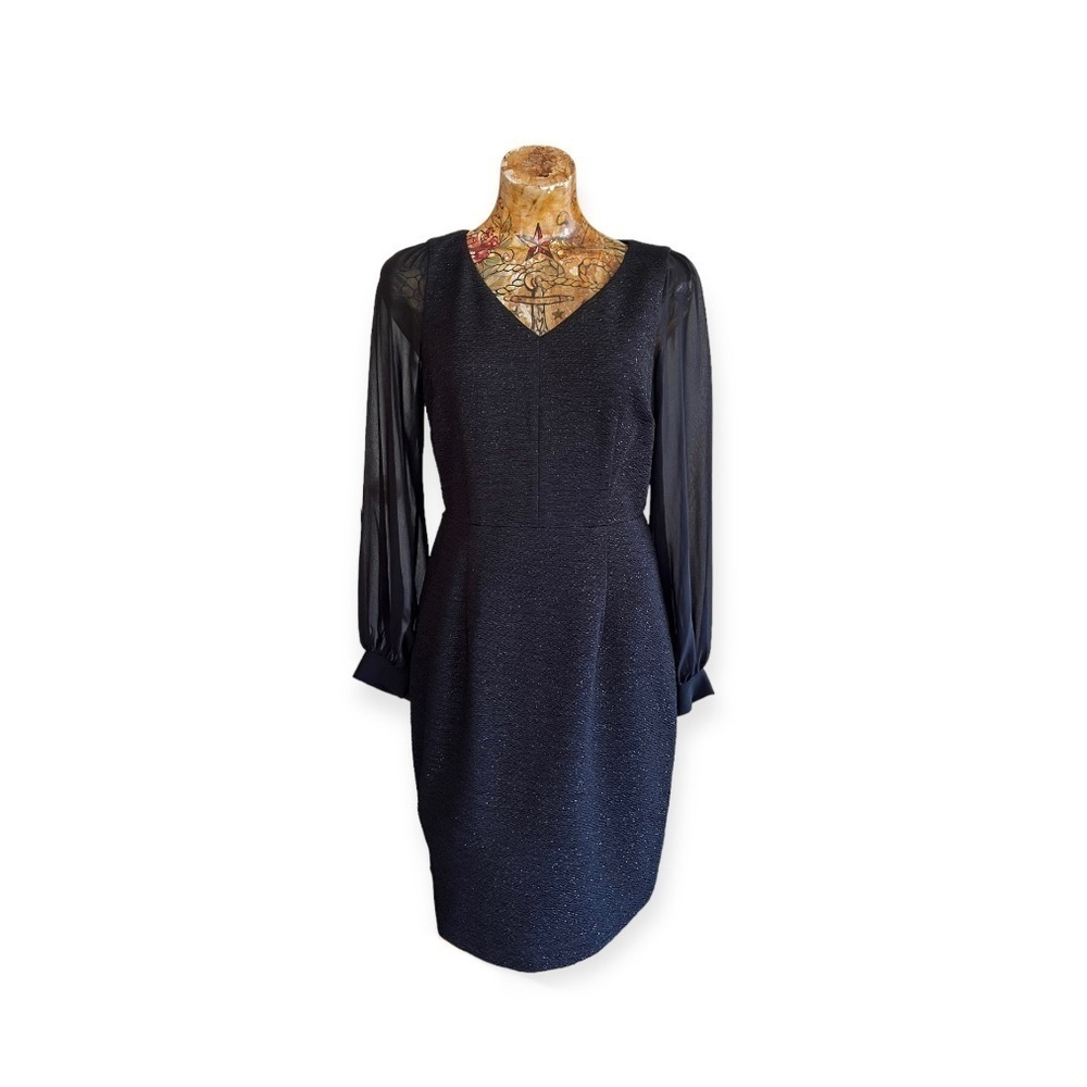 Marc New York dress black sheer long sleeves Size 4 small